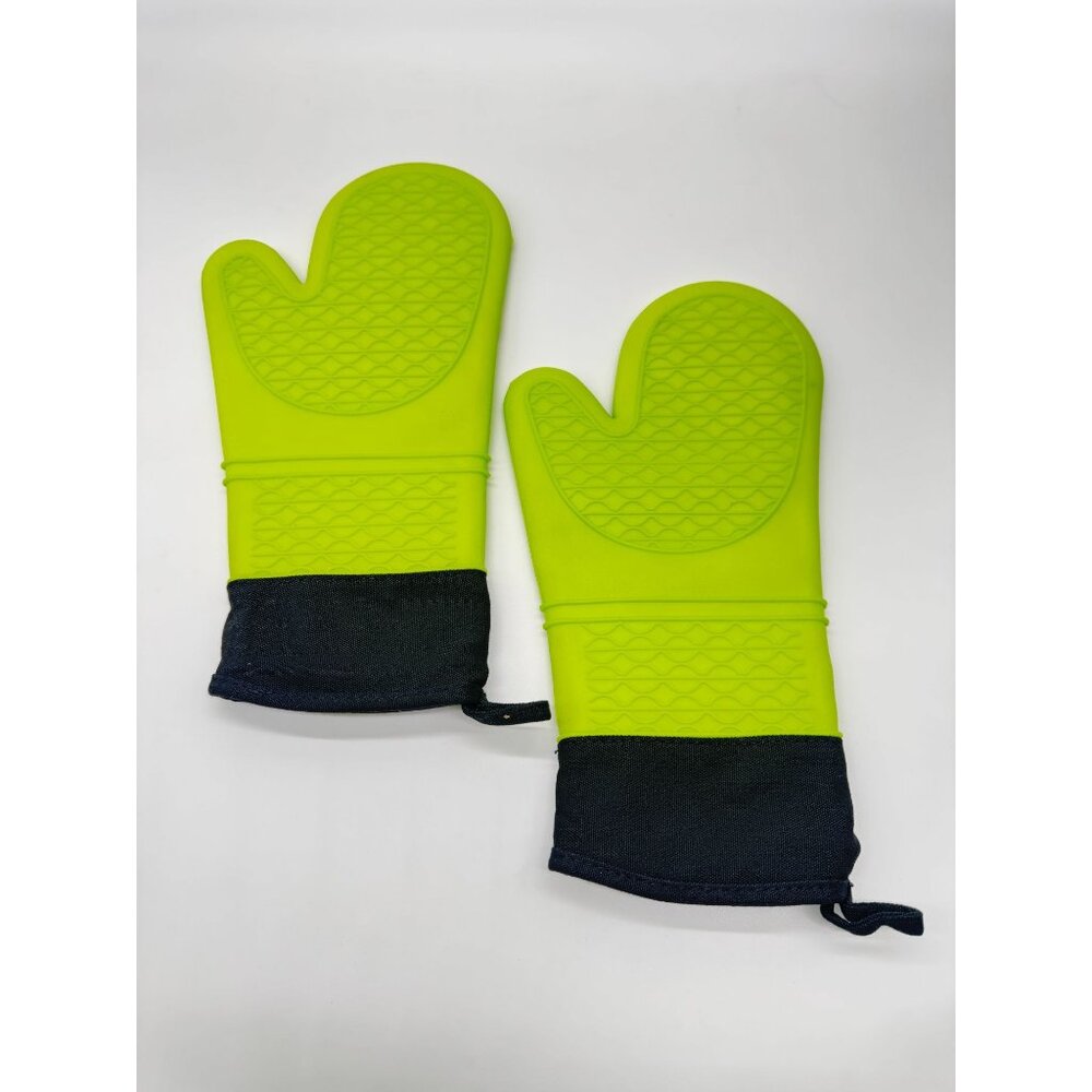 Silicone Oven Mitts Heat Resistant Silicone Oven Gloves with Soft Inner Lining
